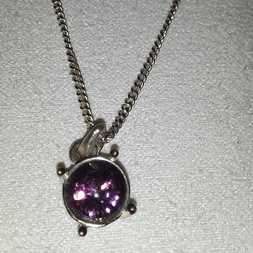 Neck Piece with Dark Red Pendant